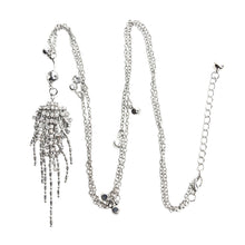 Stainless Steel Tassel Navel Piercing Crystal Rhinestone Dangle Belly Button Ring Body Chian J4U66