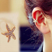 Starfish Ear Cuff Chic Heart Clip Earring s Women Crystal Star Clip Earing J4U66