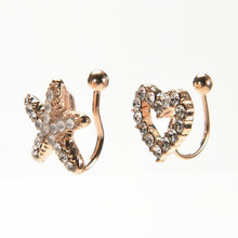 Starfish Ear Cuff Chic Heart Clip Earring s Women Crystal Star Clip Earing J4U66