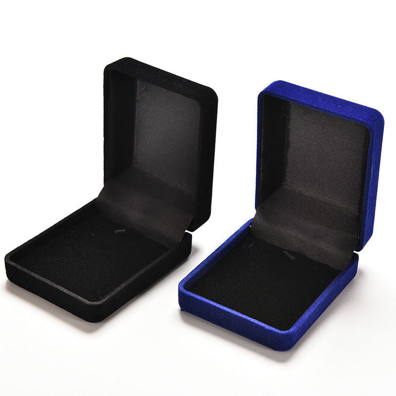 Storage Gift Jewelry Box 7.7x6.2x3cm 2 Colors Velvet Earrings Ring Necklace Bracelet Display Box Case J4U66