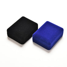 Storage Gift Jewelry Box 7.7x6.2x3cm 2 Colors Velvet Earrings Ring Necklace Bracelet Display Box Case J4U66