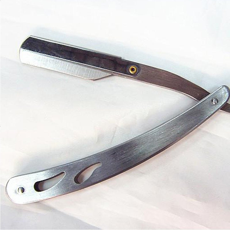 Straight Edge Stainless Steel Barber Folding Shaving Shave Knife J4U66