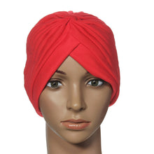 stretchy turban head wrap hats band sleep hat chemo bandana hijab pleated indian cap J4U66