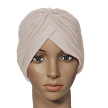 stretchy turban head wrap hats band sleep hat chemo bandana hijab pleated indian cap J4U66