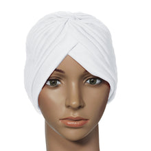stretchy turban head wrap hats band sleep hat chemo bandana hijab pleated indian cap J4U66
