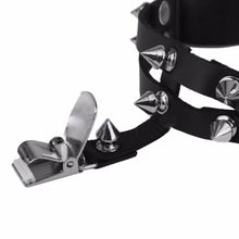 Studded Heart Garter Rivet Punk Goth Harajuku Handmade Garter Belt Leg Ring for women gift J4U66