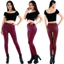 Style Sexy Fashion Ladies Women's Faux Leather Leggings Stretchy Pants Trousers  J4U66