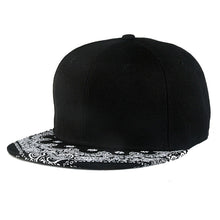 Stylish Paisley Black Snapback Bboy Hiphop dance Hat Adjustable Baseball Cap Unisex for Adult J4U66