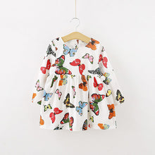 Stylish Baby Children Tunic Dress Toddler Girl Long Sleeve Butterfly Outfits J4U66