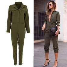 Stylish Sexy Jumpsuit Long Sleeve Jumpsuits Cotton Rompers Clubwear Romper J4U66
