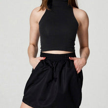 4 Colors Women Pullovers Women Tanks Tops S-L High Neck Crop Top For Women Clothing  J4U66