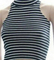 4 Colors Women Pullovers Women Tanks Tops S-L High Neck Crop Top For Women Clothing  J4U66