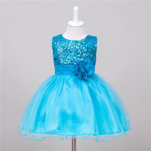 baby dresses girls sequin flower bowknot birthday wedding party tutu dress girl vestido J4U66