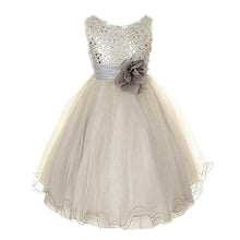 baby dresses girls sequin flower bowknot birthday wedding party tutu dress girl vestido J4U66