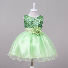 baby dresses girls sequin flower bowknot birthday wedding party tutu dress girl vestido J4U66