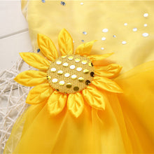 Baby Girls Kids Sequin Sunflower Birthday Wedding Bridesmaid Strape Dress 1-4Y J4U66