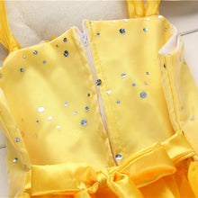 Baby Girls Kids Sequin Sunflower Birthday Wedding Bridesmaid Strape Dress 1-4Y J4U66