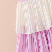 beach kid girl tutu dress lapel collar ruffle chiffon sundress dress J4U66