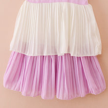 beach kid girl tutu dress lapel collar ruffle chiffon sundress dress J4U66