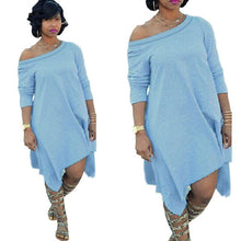 boho dress sexy women oblique irregular loose dress beach dresses J4U66