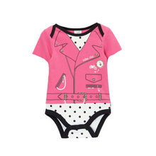 Boys Girls Special Fake Coat Print Rompers Toddler Cotton Gentleman Jumpsuit Clothes J4U66