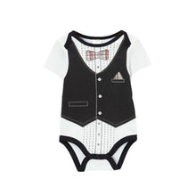 Boys Girls Special Fake Coat Print Rompers Toddler Cotton Gentleman Jumpsuit Clothes J4U66