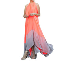 Chiffon Boho Long Maxi Evening Party Dress Women Beach Dresses S-XL J4U66
