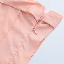 chiffon dress off shoulder strapless women dress slash neck sleeveless bodycon dresses sexyclub dress vestido pink J4U66