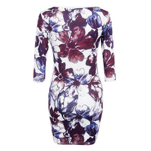 Casual Bodycon Dress Half Sleeve Asymmetrical Neck Dress Sheath Dresses LE3 J4U66