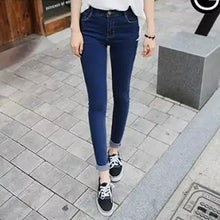 Fashion Women High Waist Jeans Casual Denim Skinny Plus Size Pencil Pants J4U66