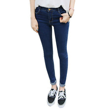 Fashion Women High Waist Jeans Casual Denim Skinny Plus Size Pencil Pants J4U66