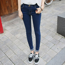 Fashion Women High Waist Jeans Casual Denim Skinny Plus Size Pencil Pants J4U66