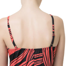 women maxi dress contrast stripe printcolor block spaghetti strap casual beach dress vestidos orange J4U66