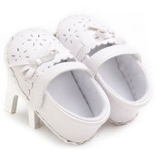 Infants Kids Soft Soled Crib Shoes Baby Girls Flat Bottom Bow Shoes Y4 J4U66