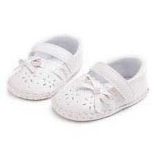 Infants Kids Soft Soled Crib Shoes Baby Girls Flat Bottom Bow Shoes Y4 J4U66
