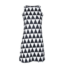 women sleeveless sexy dress geometric print party evening vintage dress plus size boho dress vestidos J4U66