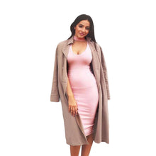sexy women dress scoop neck sleeveless evening party dresses clubwear midi office dress vestidos J4U66