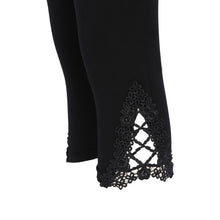 Girl Women Cotton Modal Leggings Elastic Hollow Lace Pants Cropped Capris Leggings 6 Colors J4U66