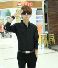Style CasualFashion Leisure Luxury Long Sleeve Mens Casual Slim Fit Stylish Shirts Men's Shirt Camisetas J4U66