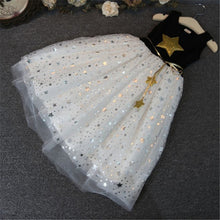 Style Children Kids Baby Girls One Piece Dresses Stars Sequins Tulle Bow Dress Tutu Dress J4U66