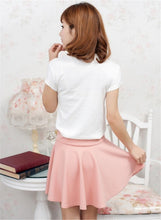 Style Korean version Skirts safty Candy Color mini skirt women's and high waist pleated short skirt  J4U66