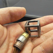 Style Men Jewelry Cube Necklaces & Pendants Cool Men Pendant Punk Genuine Leather Necklace J4U66