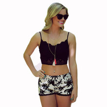 Style Short Feminino Floral Tassel Pom Pom Hem Women Shorts Elastic Waist Loose Casual Shorts Boho Beach Swimwear J4U66