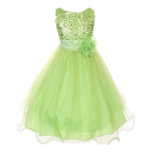 Style Sleeveless Kids Baby Girls Dresses Sequin Flower Back Bowknot Wedding Party Tutu Dress J4U66
