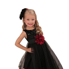 Style Sleeveless Kids Baby Girls Dresses Sequin Flower Back Bowknot Wedding Party Tutu Dress J4U66