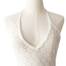 women beach dress elegant floral lace maxi dress vestidos sexy deep v neck sleeveless backless long dresses white J4U66