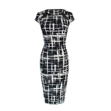 Bodycon Dress Short Sleeve Knee Length Dress OL Formal Work Short Dresses J4U66