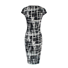 Bodycon Dress Short Sleeve Knee Length Dress OL Formal Work Short Dresses J4U66