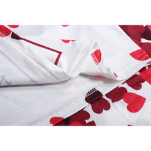 women dress red heart print party casual dresses half sleeve o neck mini dress vestidos plus size J4U66