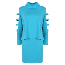 Women Dresses Big Size Plus Size Women Clothing 2 Piece Set Dress Casual Mini Bodycon Dress J4U66